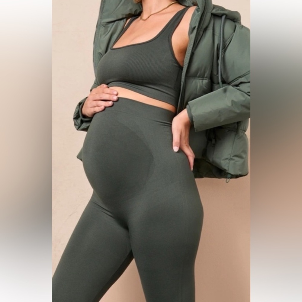 BLANQI Maternity Dark Green Leggings